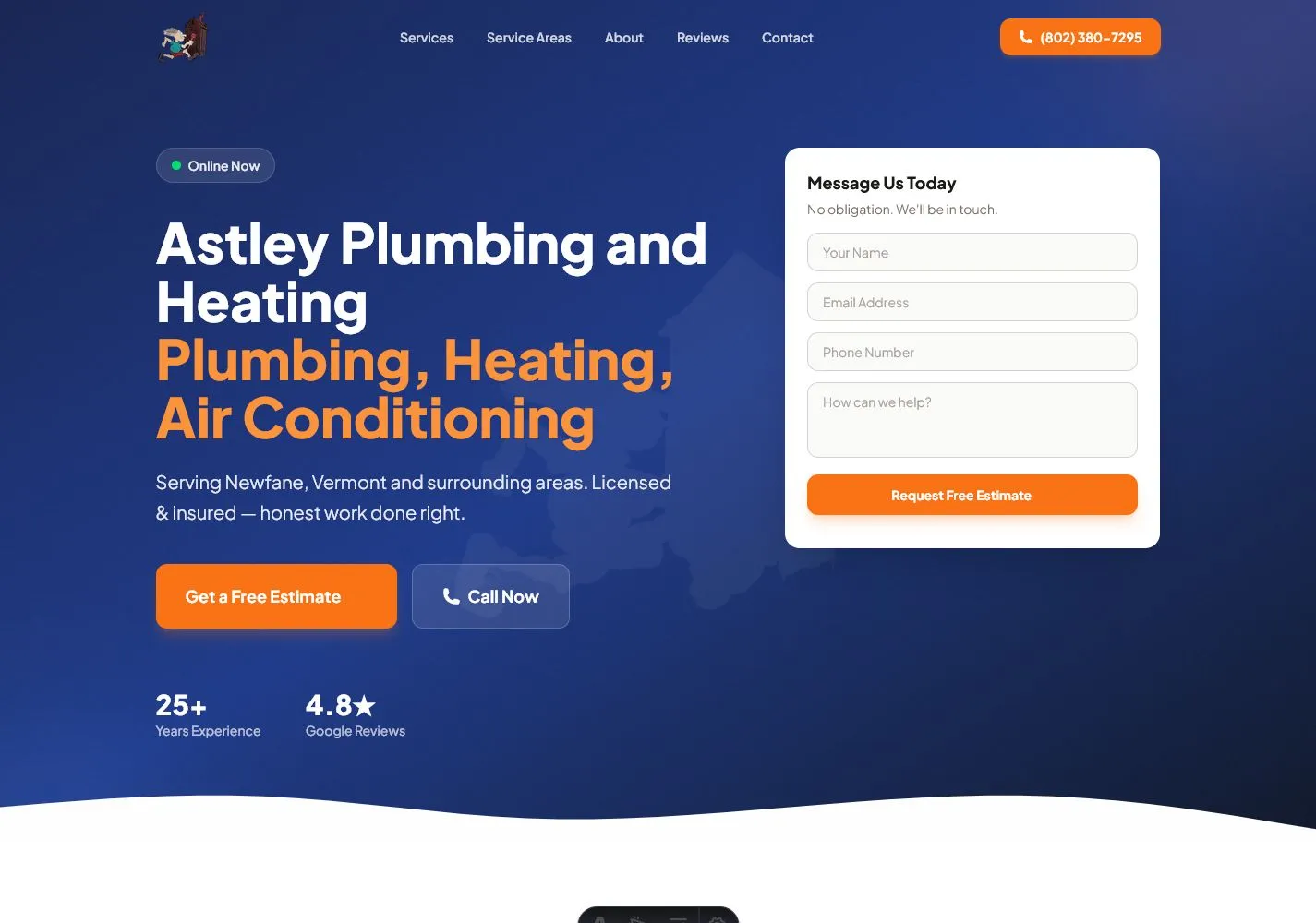 Astley Plumbing website project preview