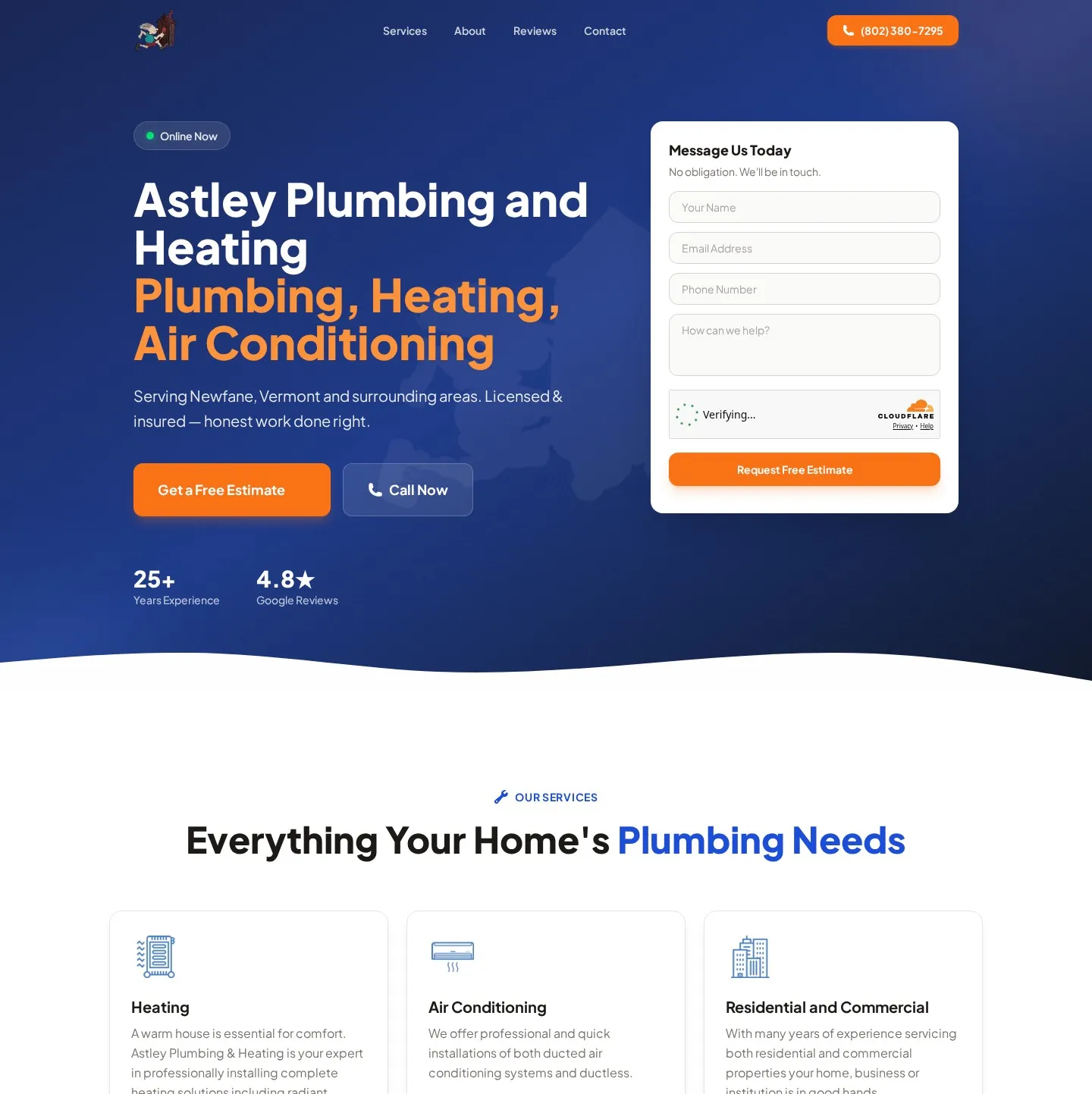 Astley Plumbing website project preview